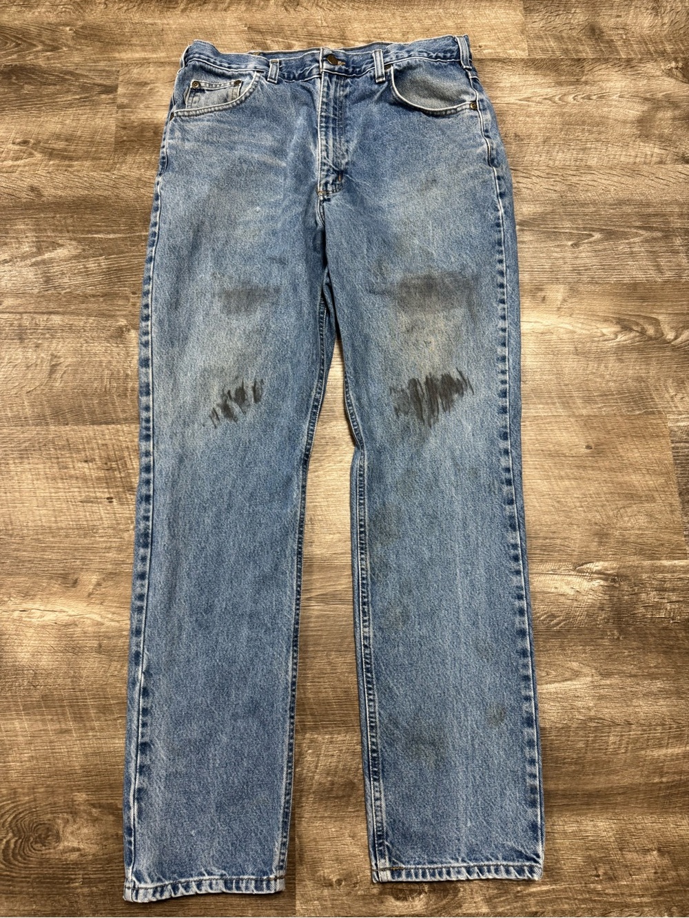 Carhartt Distressed Blue Jeans Size 36x34